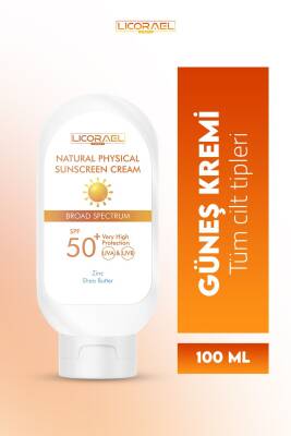 Licorael Dubai Natural Physical Sunscreen Cream Spf50+ 100ml - Licorael Dubai