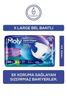 Moly Bel Bantlı Hasta Bezi XL 30'lu - Moly