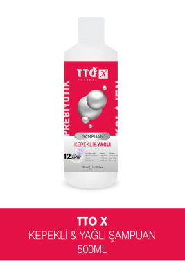 Tto X Kepekli ve Yağlı Saçlara Özel Şampuan Kolajen ve Prebiyotik 500ml - Tto